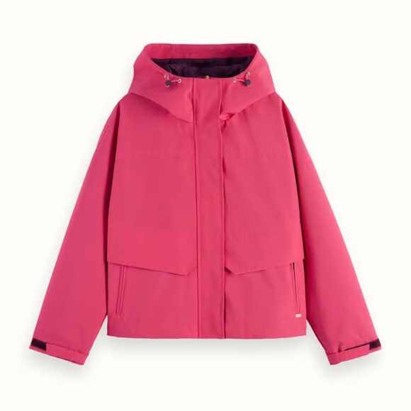 Scotch & Soda Technical Lightweight Hooded Jacket in Pink - Picture 2 of 2